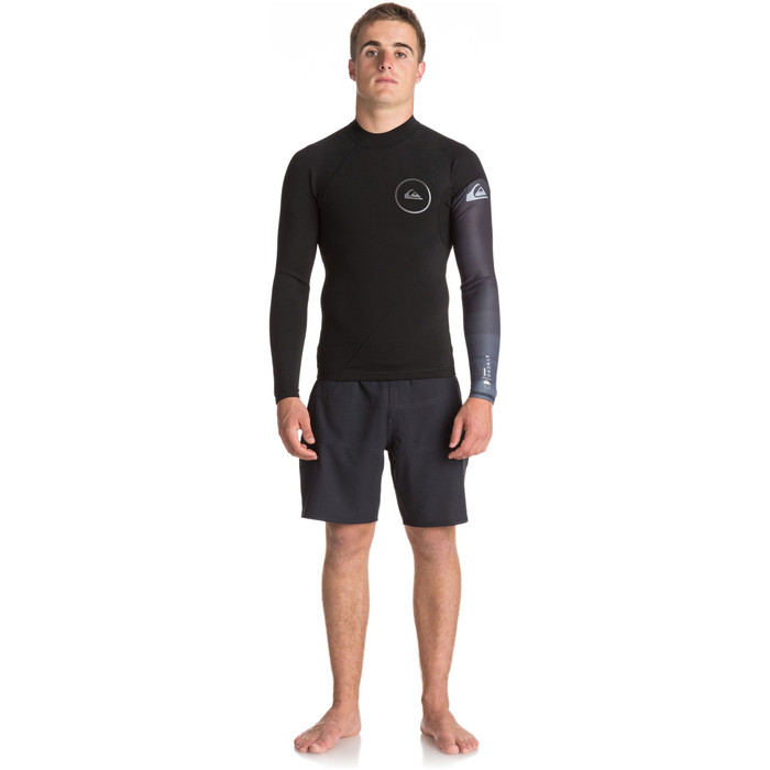 Quiksilver Syncro New Wave 1mm Long Sleeve Neoprene Top JET BLACK EQYW803007 Wetsuit Outlet